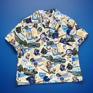 Kansas City Royals  Reyn Spooner Women's Scenic Camp Button-up Shirt, Size XXL
